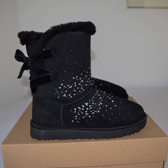 UGG Shoes - UGG Classic Galaxy Bling Suede Short Boots Size 8